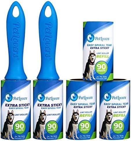 PetLovers Extra Sticky Lint Roller Mega Value Set 450 Sheets for Pet Hair Removal, Dog and Cat Li... | Amazon (US)