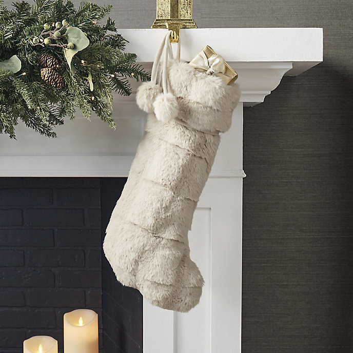 Luxury Faux Fur Sculpted Stocking | Frontgate