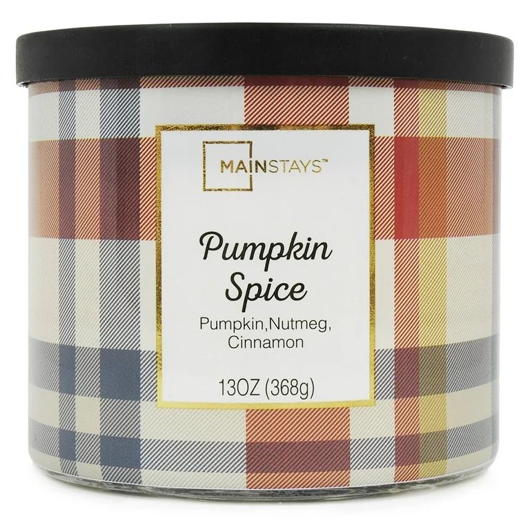 Mainstays Pumpkin Spice Fall Candle, 13 ounce - Walmart.com | Walmart (US)