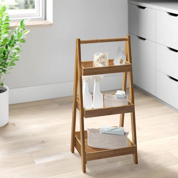 Louie Solid Wood Freestanding Bathroom Shelves | Wayfair North America