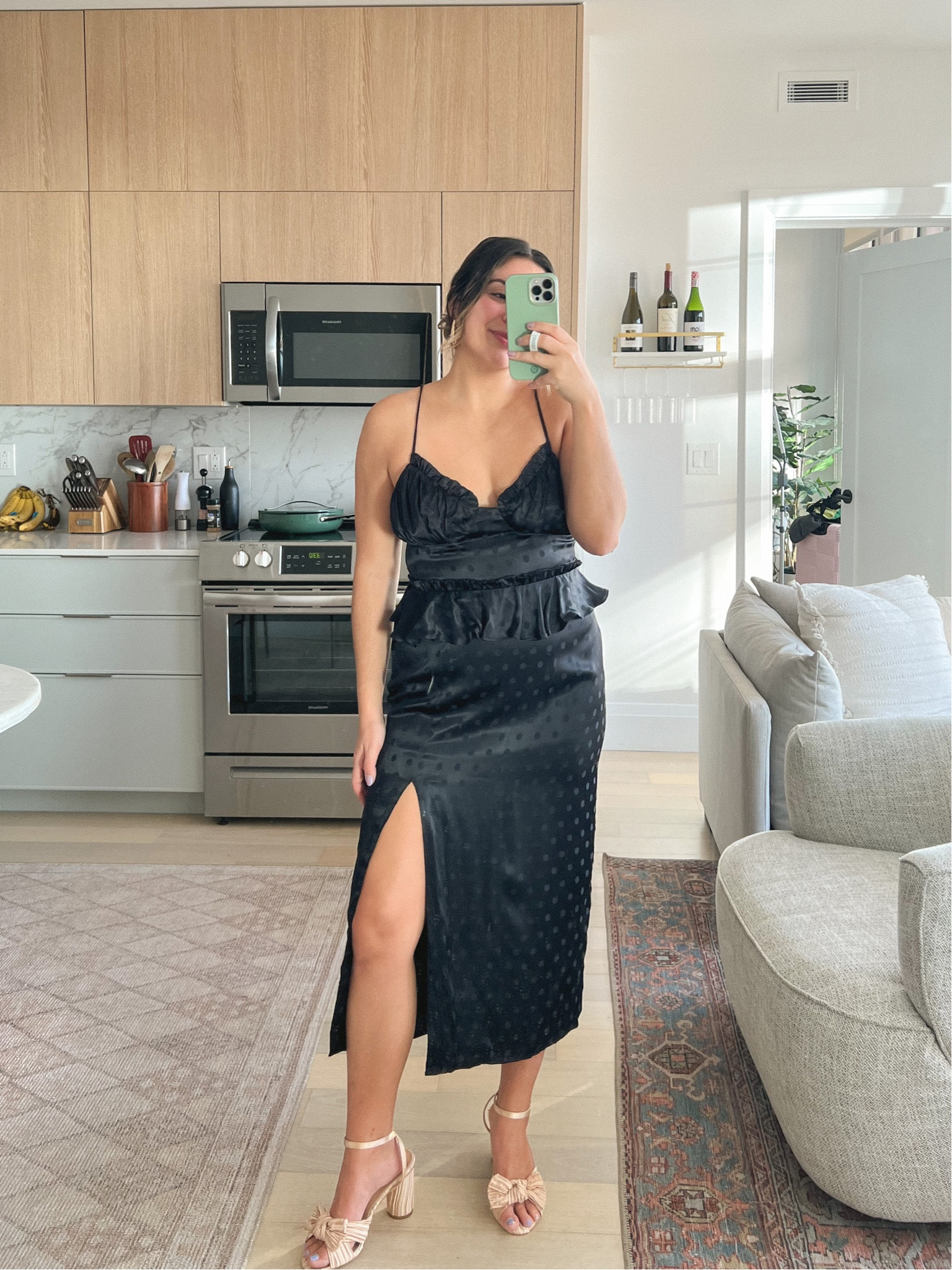 Beautiful black wedding guest dresses from revolve. The polkadots make this so fun & I love the slit! Super flattering and comfortable. True to size, wearing a medium.  

#LTKSeasonal #LTKFind #LTKwedding