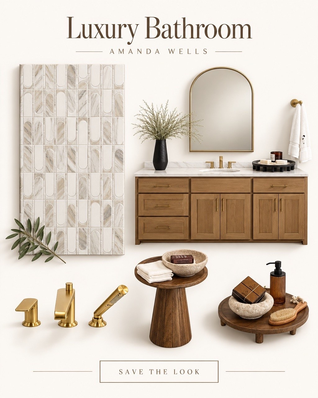 Recreate this luxury bathroom vibe!