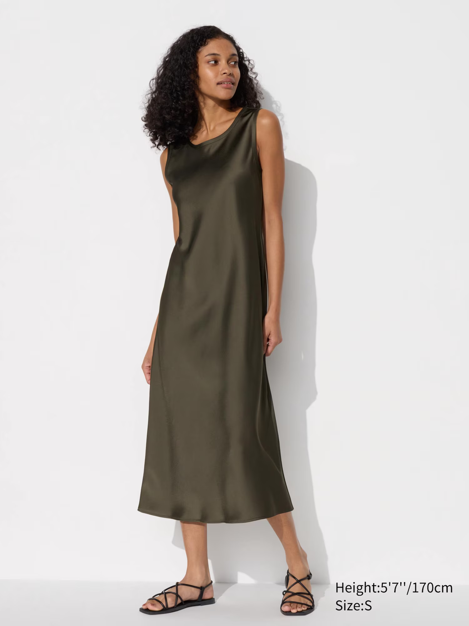 Satin Dress (Sleeveless) | UNIQLO (UK)