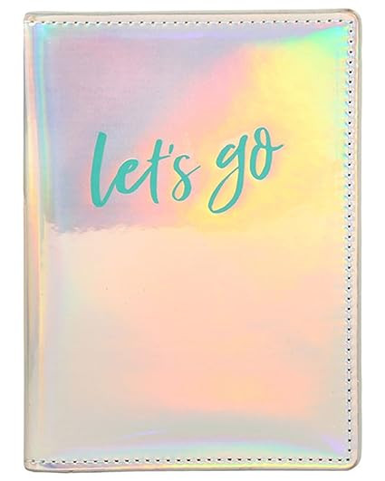 Eccolo Travel Passport Cover Case with Storage Pocket (Iridescent Let's Go) | Amazon (US)