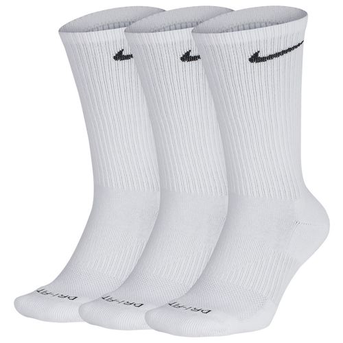 Nike Mens Nike 3 Pack Dri-FIT Plus Crew Socks - Mens White/Black Size XL | Foot Locker (US)