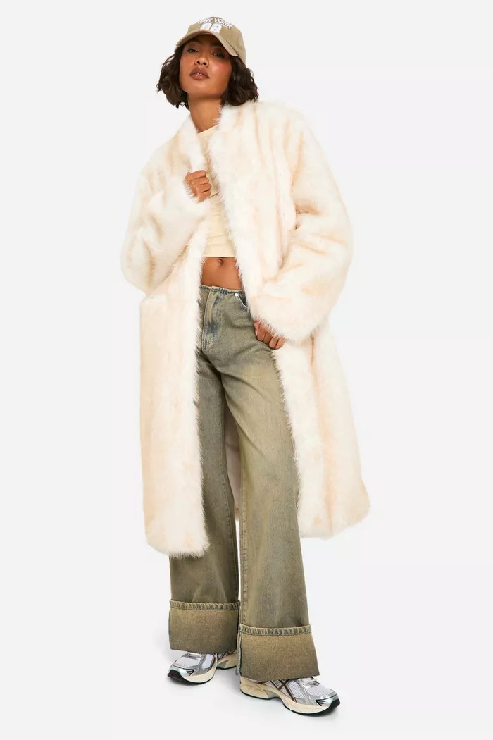 Tall Vintage Look Faux Fur Midaxi Jacket | Boohoo.com (UK & IE)