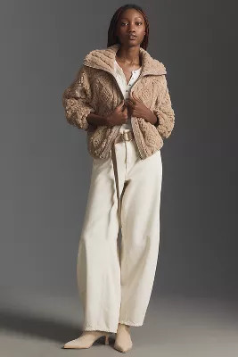 Pilcro Textured Faux-Fur Jacket | Anthropologie (US)