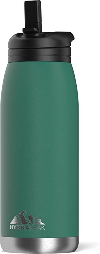 Hydrapeak Flow 32oz Insulated Water Bottle with Straw Lid | Double Wall Vacuum Insulated Stainles... | Amazon (US)