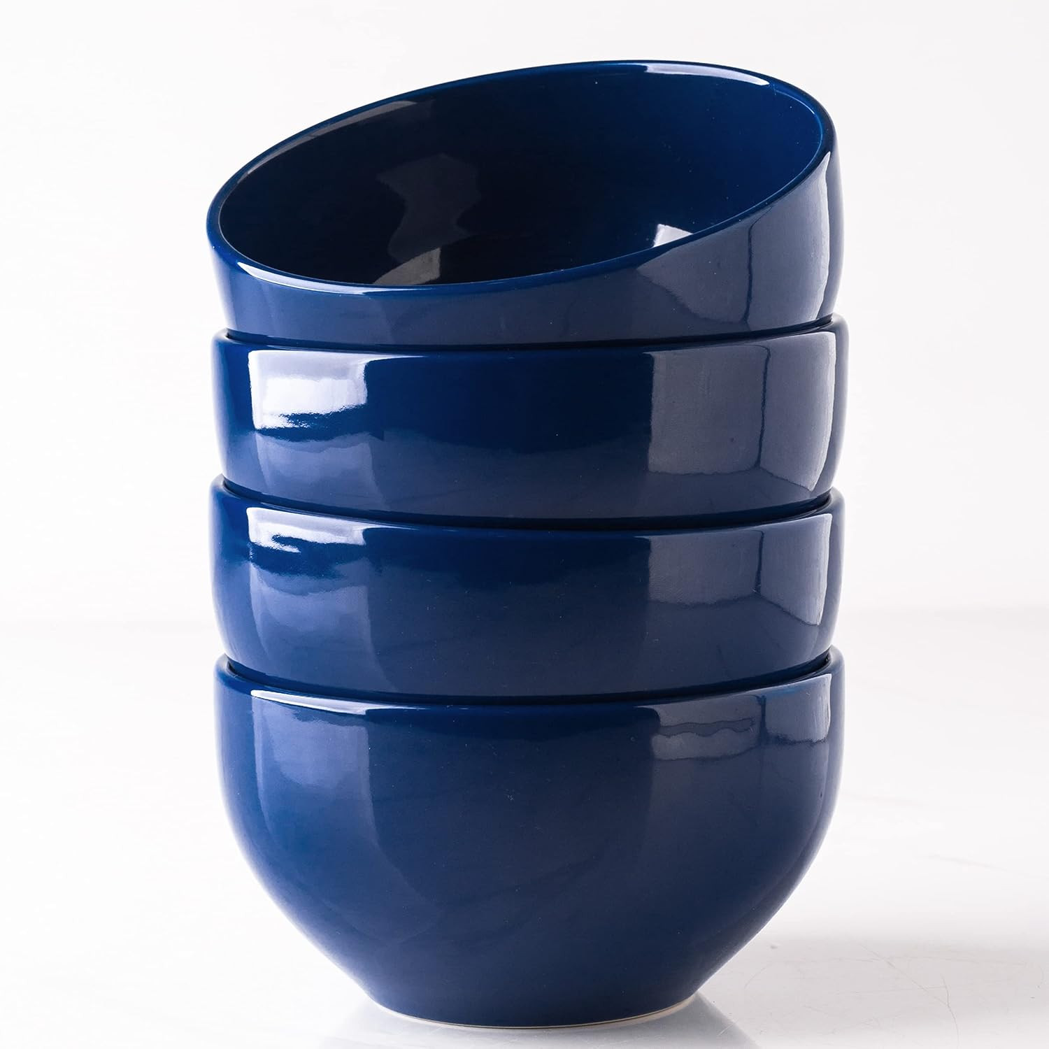 Amazon.com: AmorArc Stoneware Cereal Bowls Set for kitchen, 22oz Ceramic Deep Soup Bowls Set of 4... | Amazon (US)