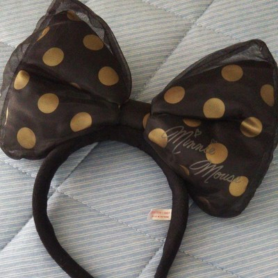 Tokyo Disney Resort Disneyresort Headband Minnie Mouse Chiffon Ribbon Black TDR | eBay US