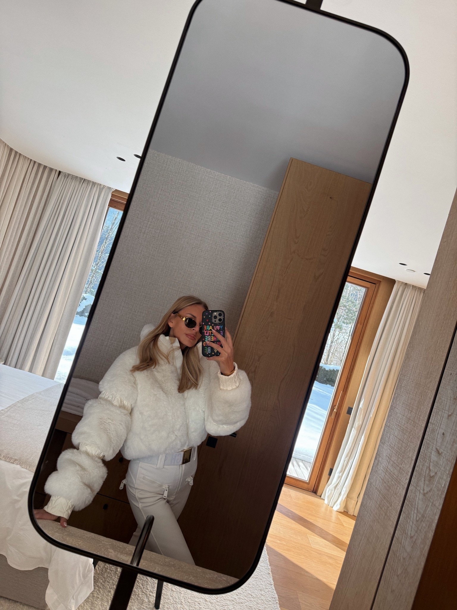 Goldberg ski suit Celine sunglasses 