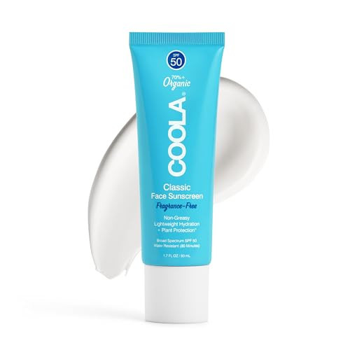 COOLA Organic Face Sunscreen SPF 50 Sunblock Lotion, Dermatologist Tested Skin Care for Daily Protection, Vegan and Gluten Free, Fragrance Free, 1.7 Fl Oz. | Amazon (US)