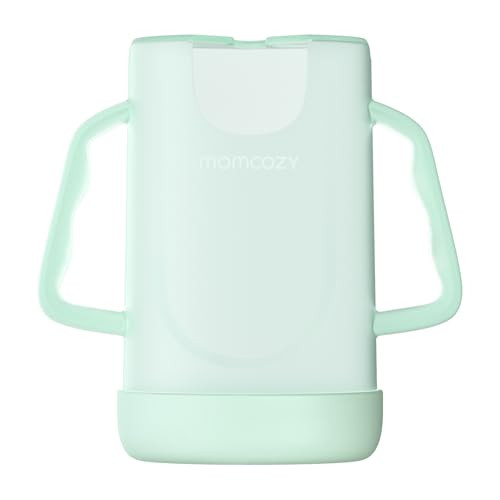 Momcozy Baby Pouch Holder No Squeeze, Baby Food & Juice Box Holder, Mess-Free, Easy Grip for Self-Feeding, BPA-Free & DEHP-Free, Must-Have for Babies, Green | Amazon (US)
