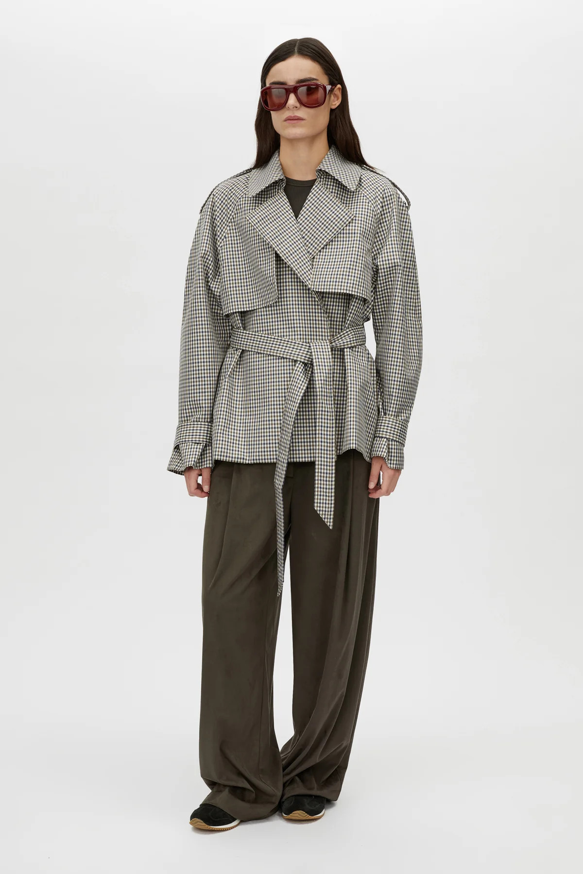 Burdock Check Trench Jacket | CAMILLA AND MARC (ANZ)