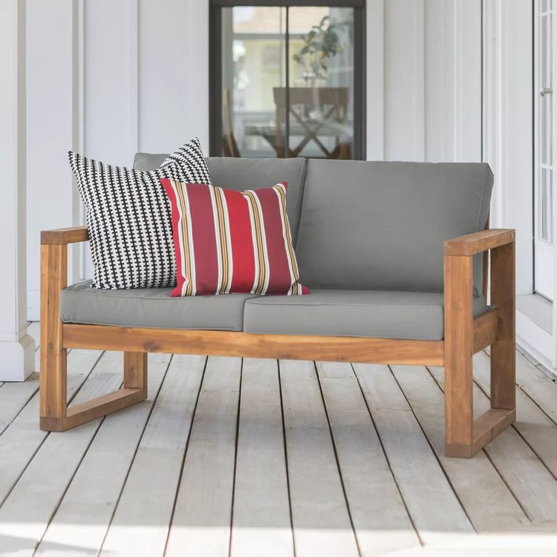 Norris 52'' Wide Outdoor Loveseat with Cushions | Wayfair North America