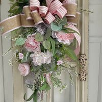 Year-Round Everyday Blush Teardrop Wreath | Front Door Wall | Etsy (US)