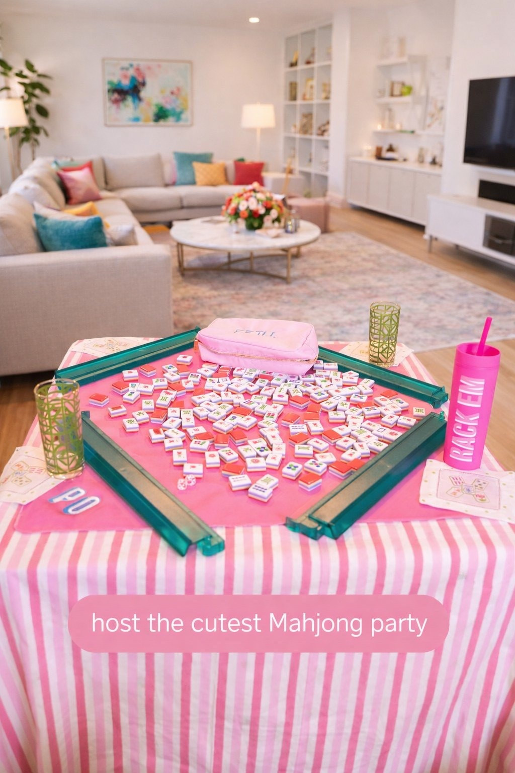 Host the Cutest Mahjong Party 🎀 Pink + Playful Game Night Setup

Turn your game day into the ultimate aesthetic moment with this adorable Mahjong setup! From the pink striped tablecloth to the colorful tiles and chic drinkware, this setup is perfect for hosting a fun, girly Mahjong party at home. Whether you're planning a brunch, girls' day, or cozy game night, this modern living room vibe creates the cutest and most inviting atmosphere. Add snacks, cute cocktails, and your besties for the perfect hosting moment everyone will love!

#mahjongparty #mahjongnight #girlyparty #hostingtips #partyideas #gamenightideas #pinkaesthetic #cuteparty #tablesetting #partydecor #girlsnight #brunchideas #homeentertaining #aestheticdecor #modernlivingroom #entertainingathome #hostesswiththemostess #pinterestinspo #partysetup #funwithfriends