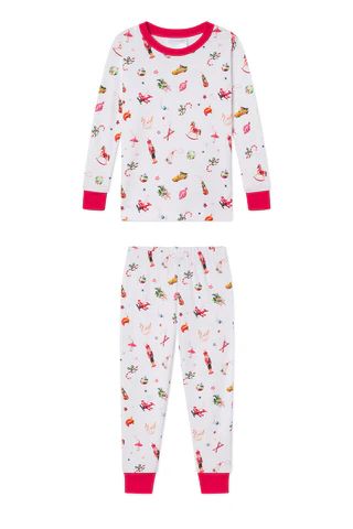 Kids Long-Long Set in Ornaments | LAKE Pajamas