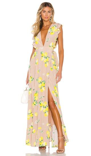 Sweet Pea Dress in Tan Lemon | Revolve Clothing (Global)