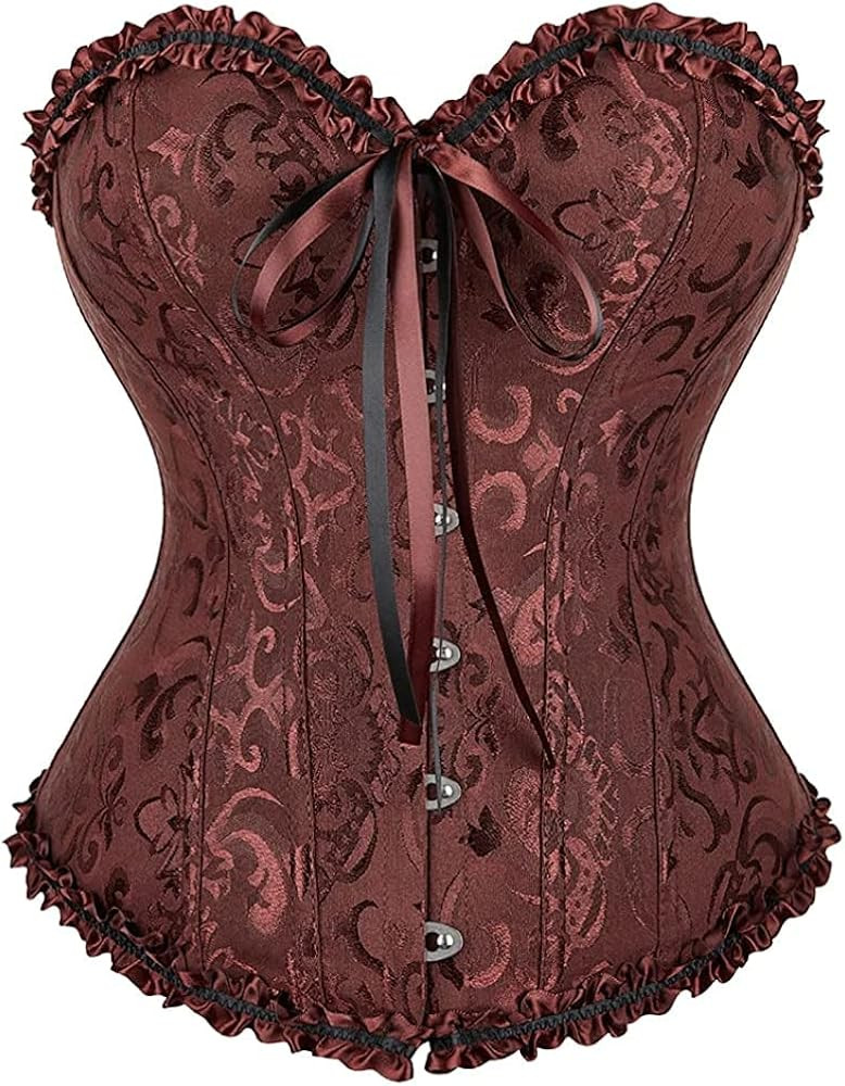 SZIVYSHI Corset Tops for Women, Bustier Shapewear Lingerie, Lace Waist Push Up Bodysuit | Amazon (US)