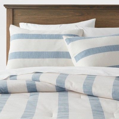 Traditional Stripe Comforter & Sham Set Blue - Threshold™ | Target