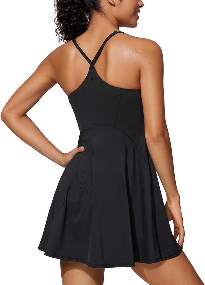 CRZ YOGA UPF 50+ Tennis Dress for Women with Built-in Shorts and Bras Athletic Workout Exercise G... | Amazon (US)