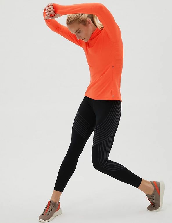 Thermal Textured Funnel Neck Running Top | GOODMOVE | M&S | Marks & Spencer (UK)