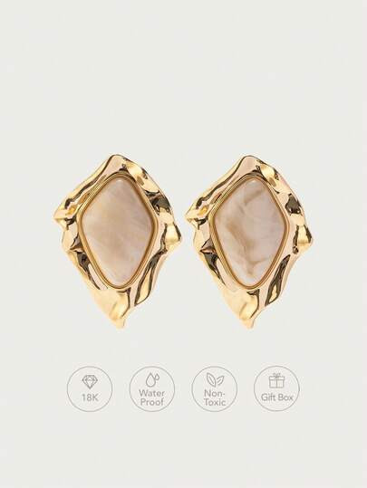 Glisma Women's Earrings,Premium/Old Money/Classy,18K Gold-Plated,Sexy/Vintage,For Mom/Women/Girl/... | SHEIN