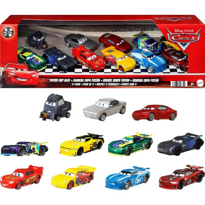 Cars Disney and Pixar Diecast 1:55 Scale Vehicles 11 Piece Piston Cup Race Themed with Lightning ... | Target