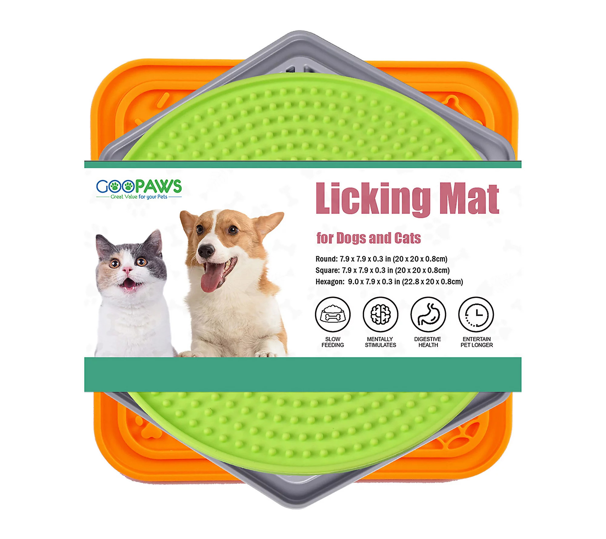 GOOPAWS Licking Mat 3 Pack Slow Feeding Texture d Pads | QVC