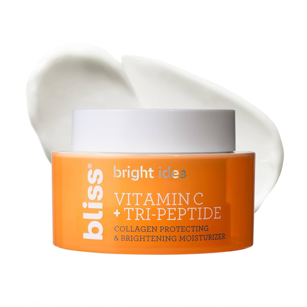 Bliss Tri-Peptide Brightening Moisturizer | Vitamin C & Squalane | Hydrating Anti-Aging Face Crea... | Amazon (US)