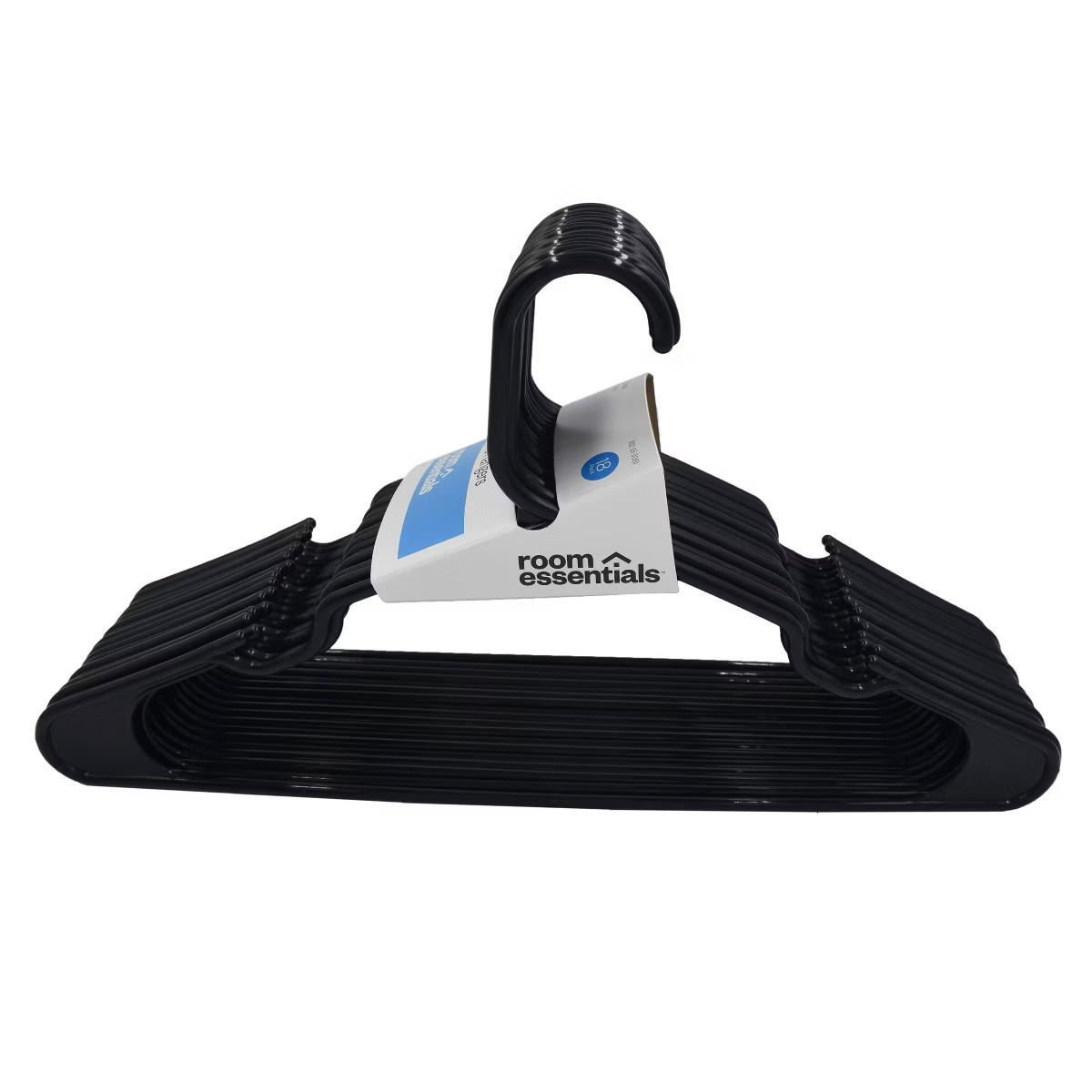 18pk Plastic Hangers Black - Room Essentials™: Clothes & Coat Storage for Adults & Kids', Solid... | Target