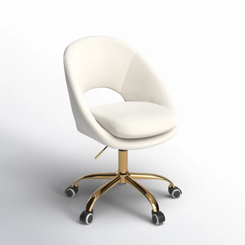 Louise Velvet Modern Task Chair with Ergonomic Design | Wayfair North America