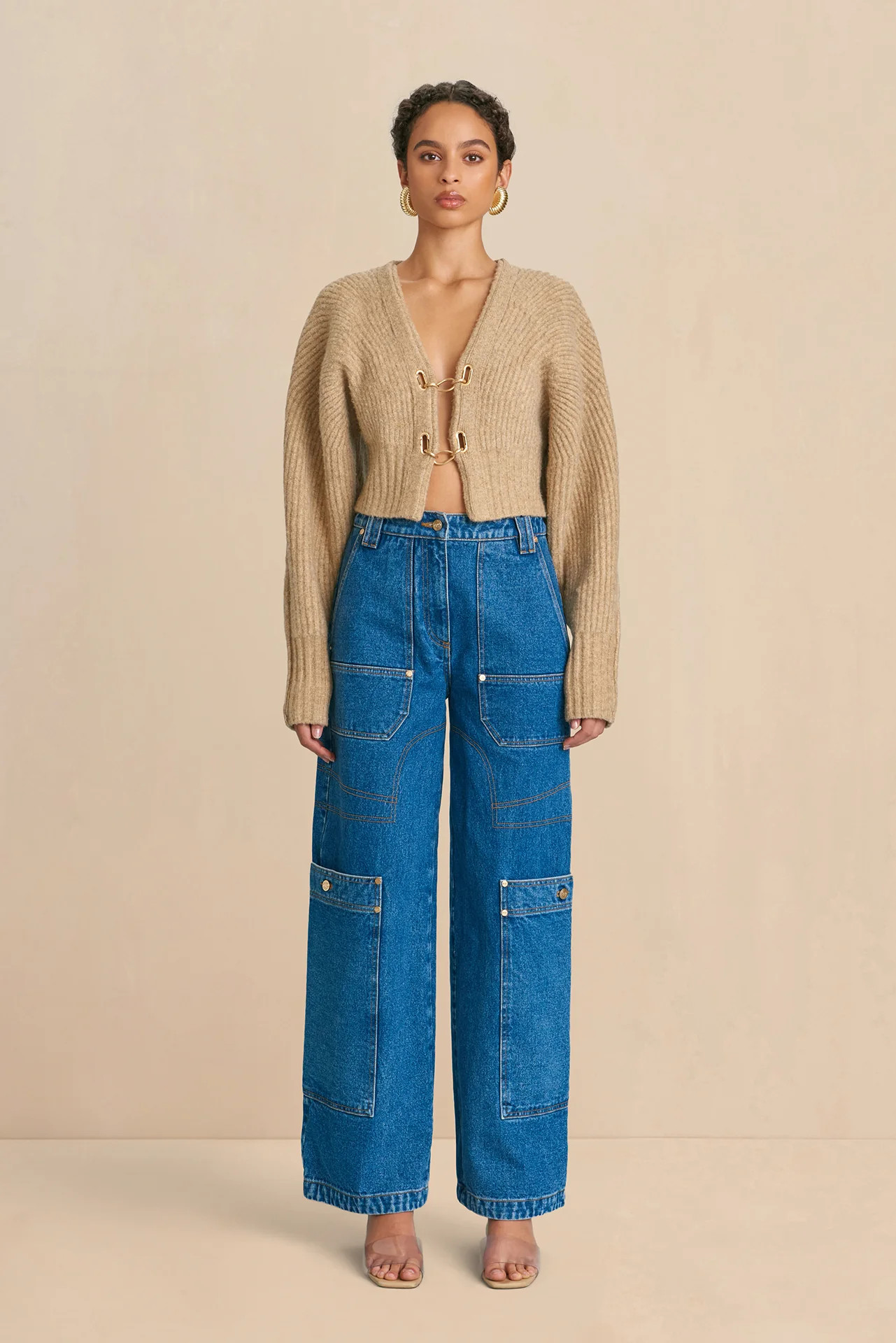 CASELLA KNIT CARDIGAN - CHAMPAGNE | Cult Gaia - US