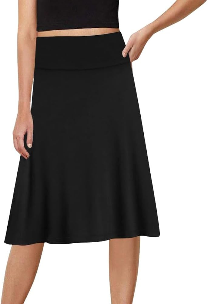 Sweet Hearts A-Line Midi Skirts for Women- High Waist Knee Length Casual Flared Flowy Skirt Made ... | Amazon (US)