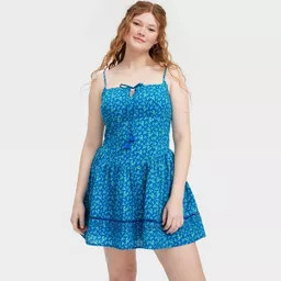 Women's Lobsters Drop Waist Mini Dress Cobalt Blue - Roller Rabbit x Target S | Target