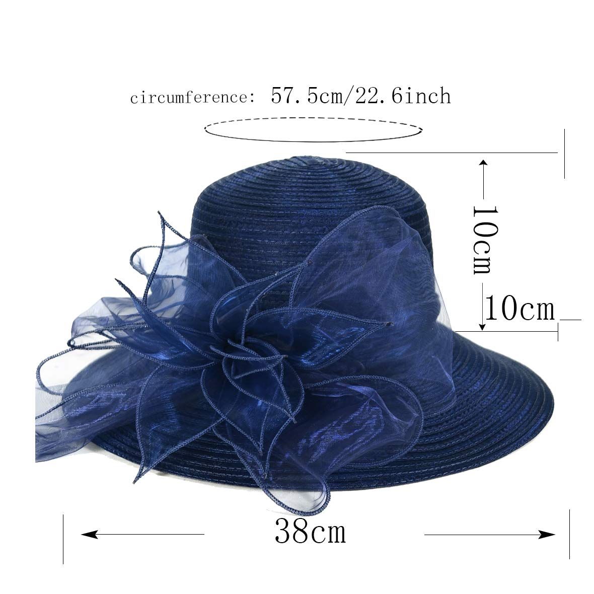 Women Kentucky Derby Church Dress Cloche Hat Fascinator Floral Tea Party Wedding Bucket Hat S052 | Amazon (US)