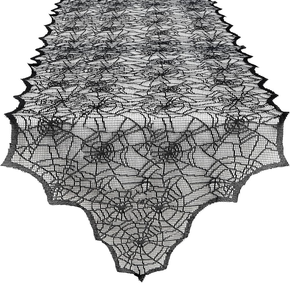 Halloween Table Runner, Black Lace Spider Webs Table Runners for Halloween Table Decor, 18 X 72 I... | Amazon (US)