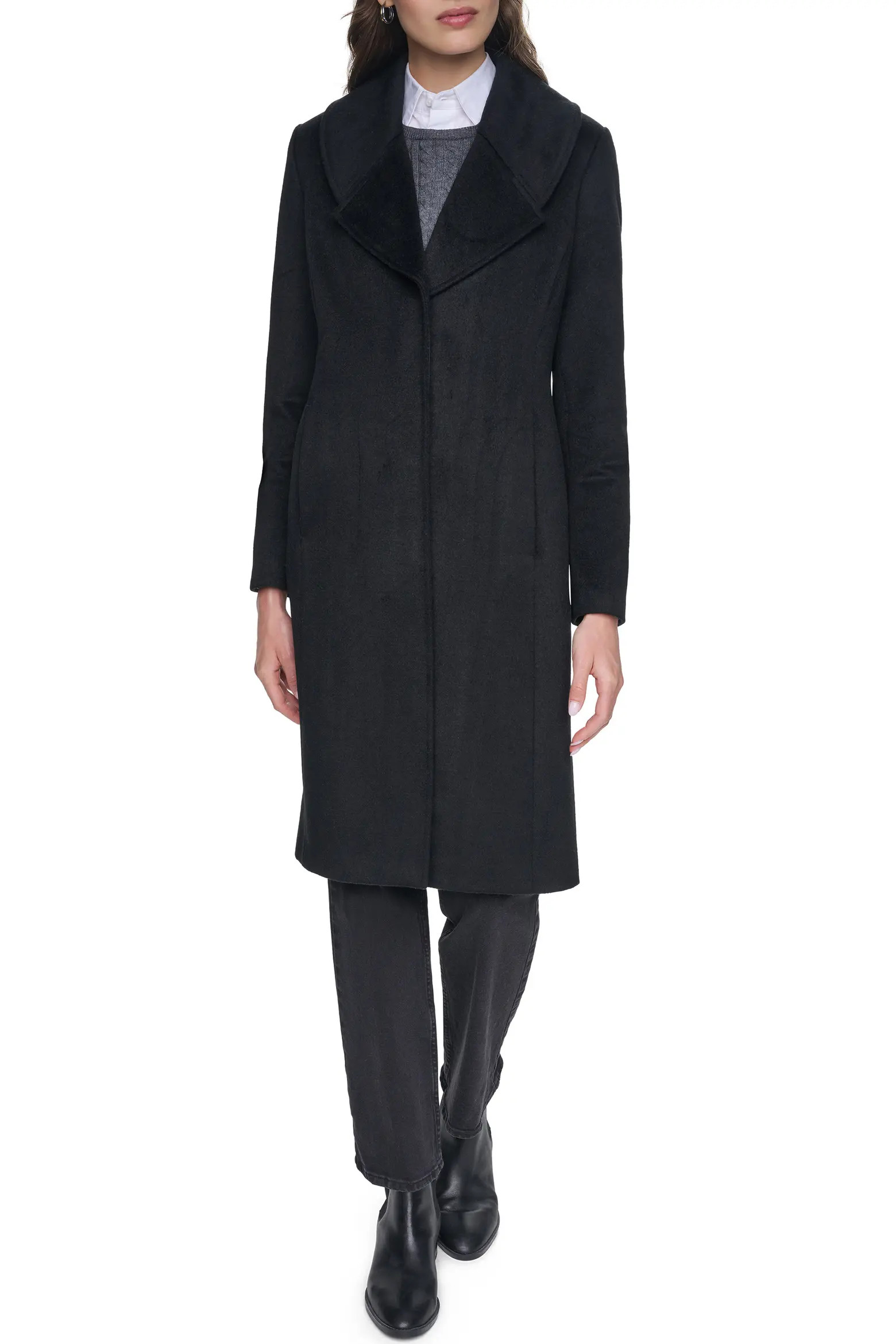 Oversize Collar Wool Blend Coat (Women) | Nordstrom | Nordstrom