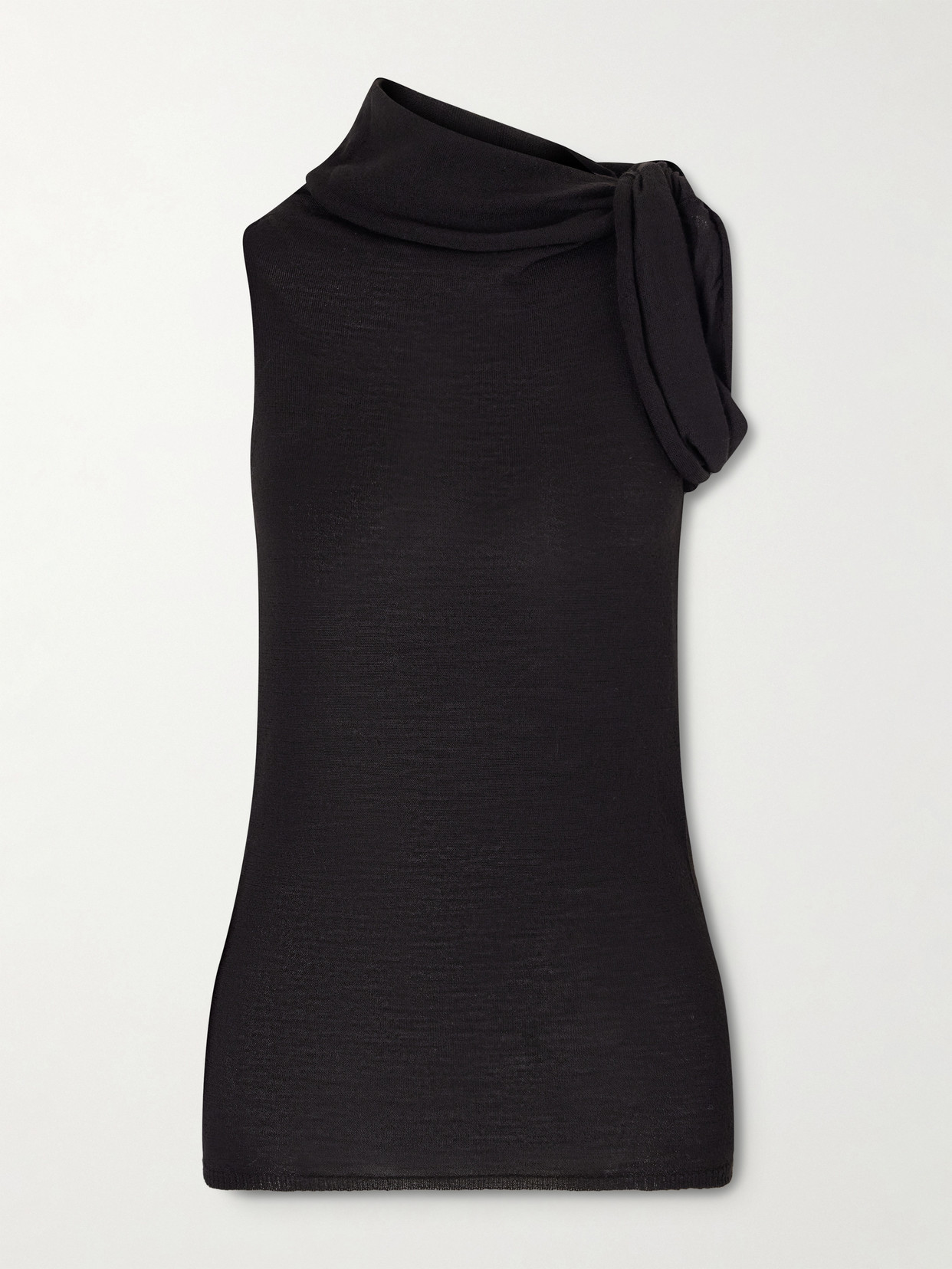 Rick Owens - Draped Wool Turtleneck Top - Black | NET-A-PORTER (US)