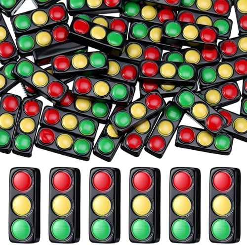 Jenaai 50 Pcs Mini Resin Traffic Light Figurine Miniature Signal Lights Statue Tiny Signal Lamp M... | Amazon (US)