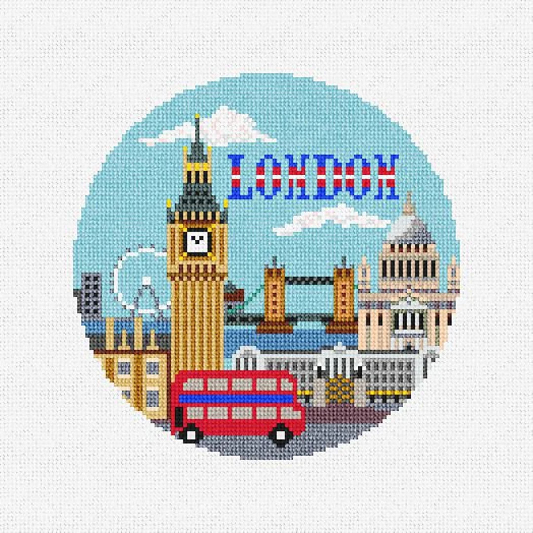 London Needlepoint Christmas Ornament DIY Kit - Etsy | Etsy (US)