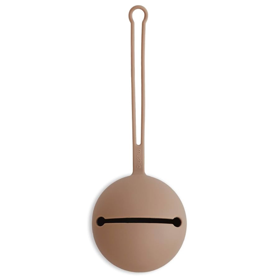mushie Silicone Pacifier Holder Case (Natural), Phthalate Free | Amazon (US)