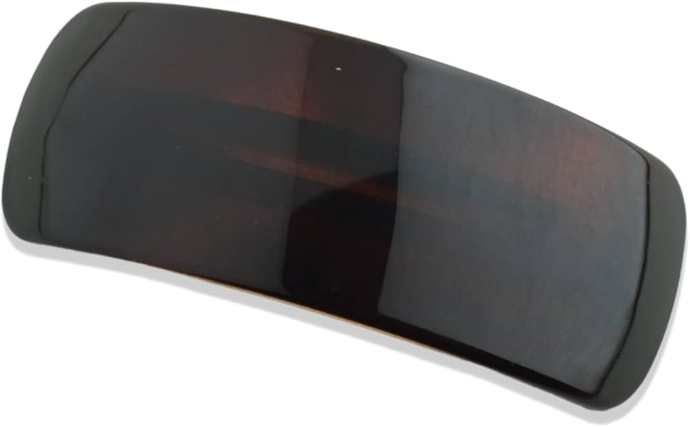 Parcelona French Curved Extra Large Shell Brown Wide Celluloid Acetate Hair Clip Barrette for Thi... | Amazon (US)