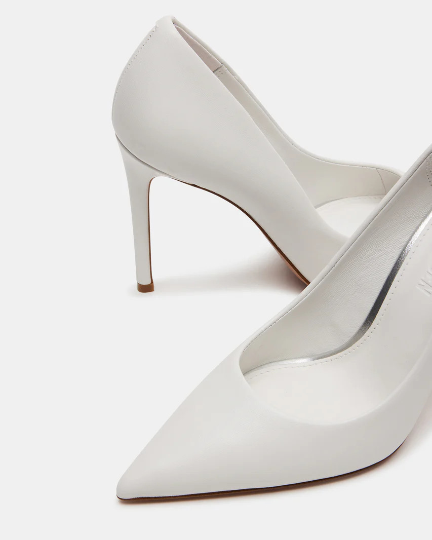 THRIVE White Leather Stiletto Pump | Women's Heels | Steve Madden (US)