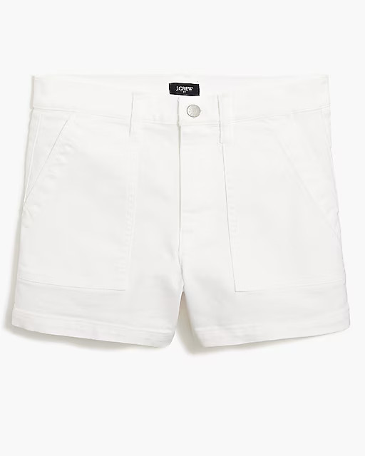 White utility denim short | J.Crew Factory