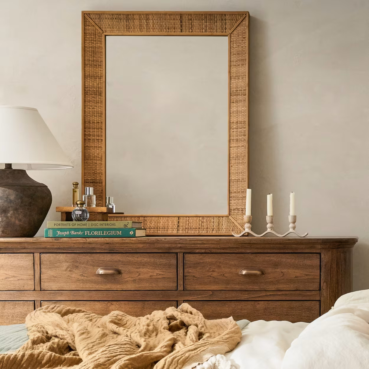 Perry Rattan Mirror | Magnolia
