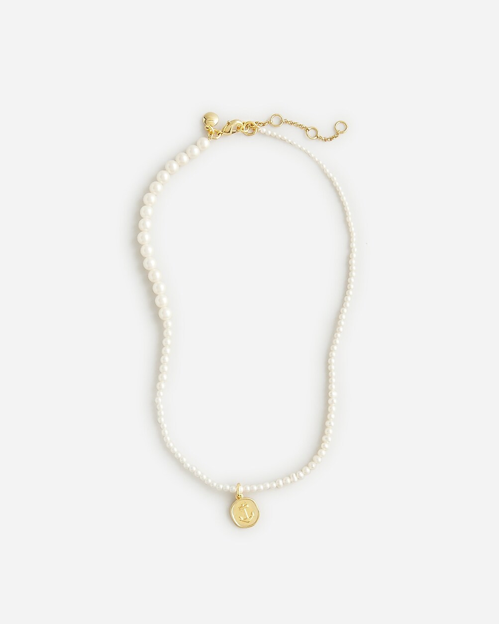 Pearl anchor-charm necklace | J. Crew US