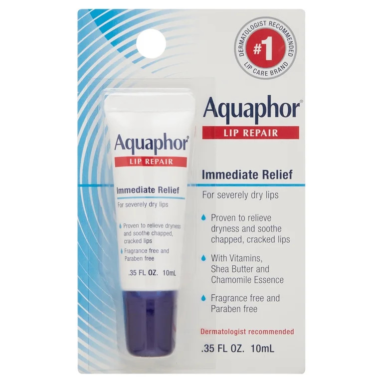 Aquaphor Lip Repair Ointment, .35 fl. oz. Tube - Walmart.com | Walmart (US)