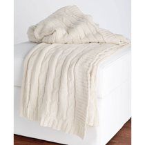 Rizzy Home TH0155 50" x 60" Cable Knit Sweater Fabric Throw | Walmart (US)
